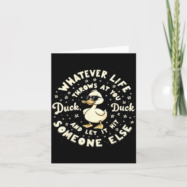Carte Funny Duck Graphic Tees Men Women Teens Funny Quot (Devant)