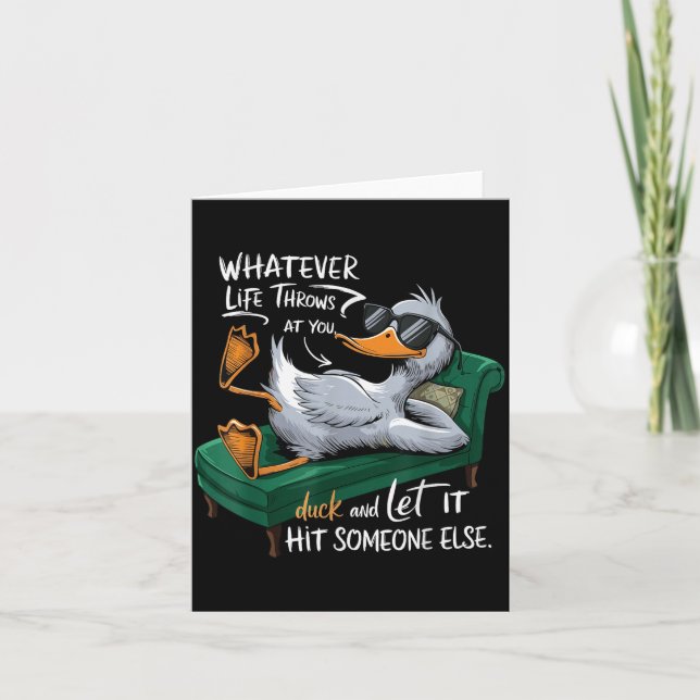 Carte Funny Duck Graphic Tees Men Women Teens Funny Quot (Devant)