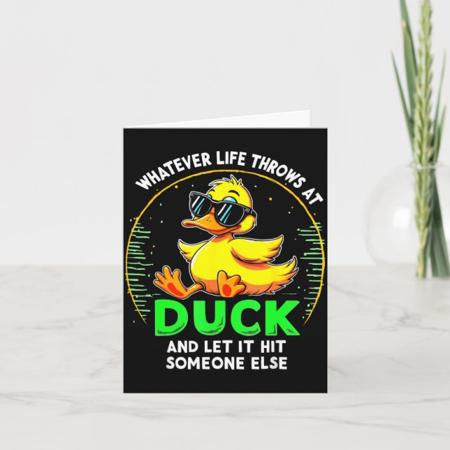 Carte Funny Duck Graphic Tees Men Women Teens Funny Quot (Devant)