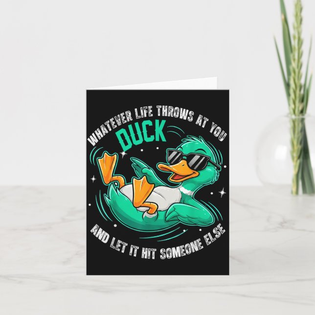 Carte Funny Duck Graphic Tees Men Women Teens Funny Quot (Devant)