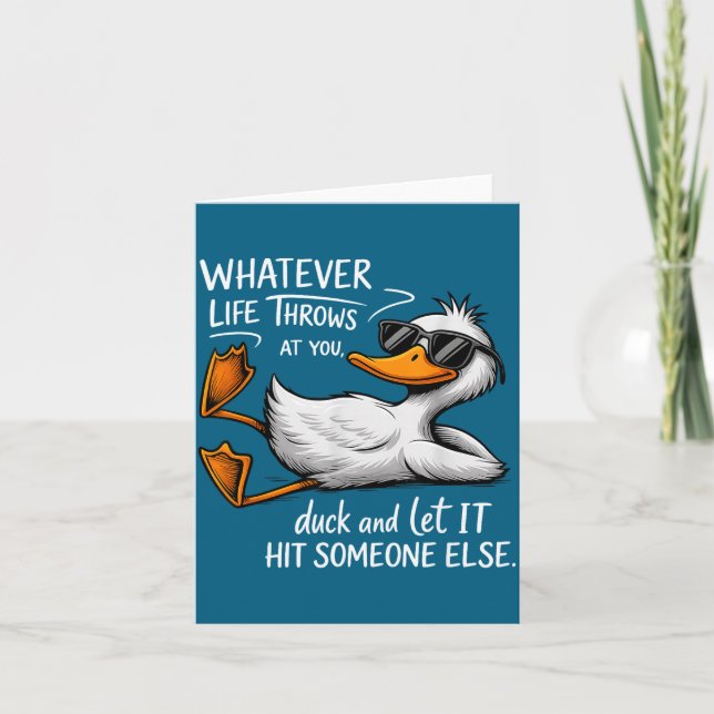 Carte Funny Duck Shirt Funny Quote Graphic Tees For Men  (Devant)