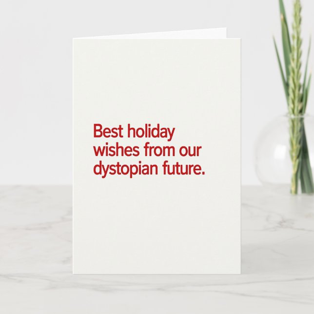 Carte Funny Dystopian Holiday Card (Devant)