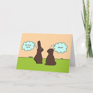 Carte Funny Easter Greeting Card - My Butt Hurts