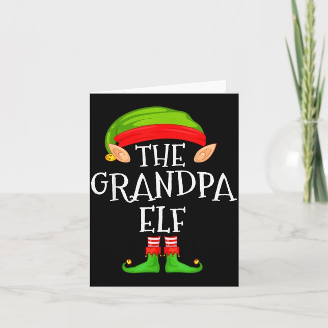 Carte Funny Elf Family Christmas Grandpa Elf Sweater Mat (Devant)