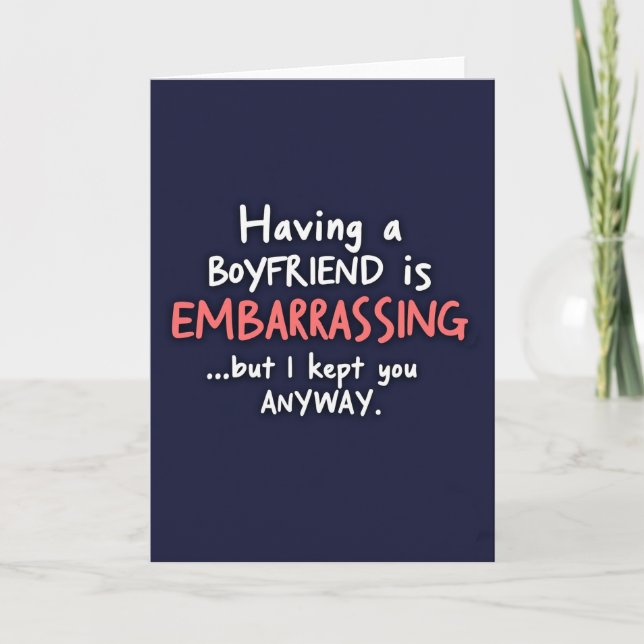 Carte Funny Embarrassing Boyfriend Card (Devant)