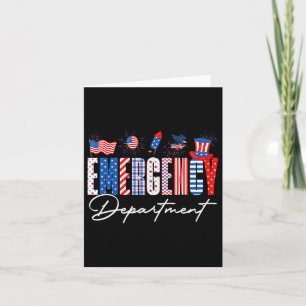 Carte Funny Emergency Department Er Nurse Usa Drapeau 4e