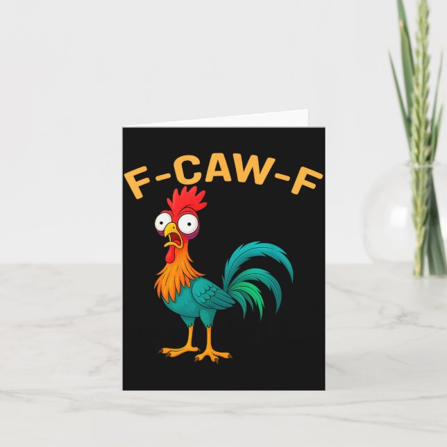 Carte Funny F-caw-f Chicken Fcawf Chicken  (Devant)