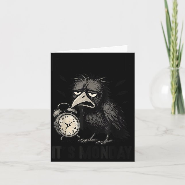 Carte Funny F-caw-f Its Monday Black Bird Women Men  (Devant)