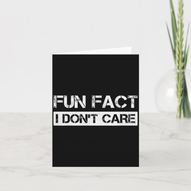 Carte Funny Fact I Don't Care Motivational Quotes Premiu (Devant)