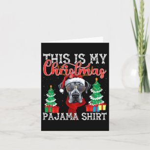Carte Funny Famille de Noël correspondant Pyjama Great D