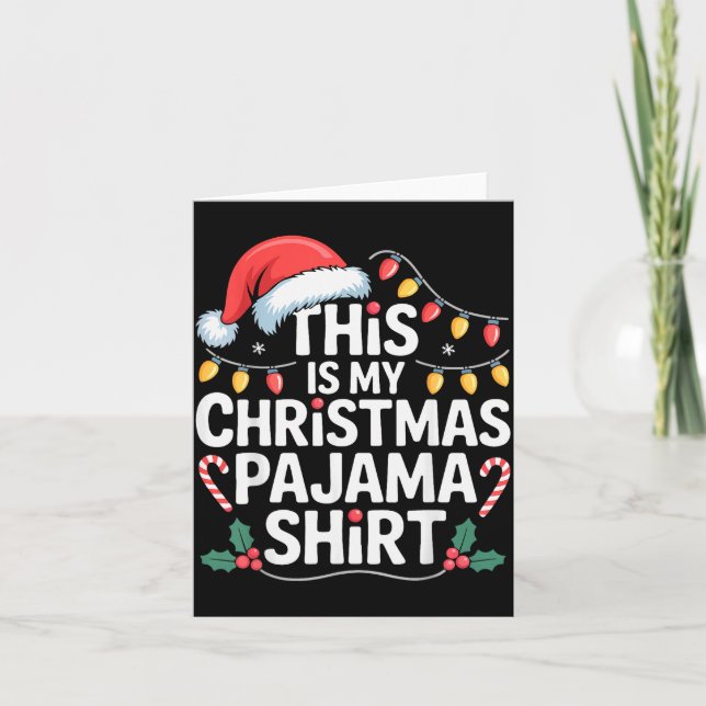 Carte Funny Family Xmas Men Women Kids This Is My Christ (Devant)