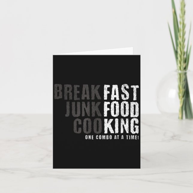 Carte Funny Fast Food Lovers Gift For Foodie Fans And Ad (Devant)