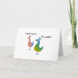 Carte Funny Feathers~Personnalisez un 21e anniversaire b