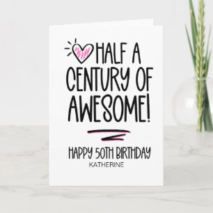 Carte Funny Fifty Vieille 50ème Anniversaire Pour Ami