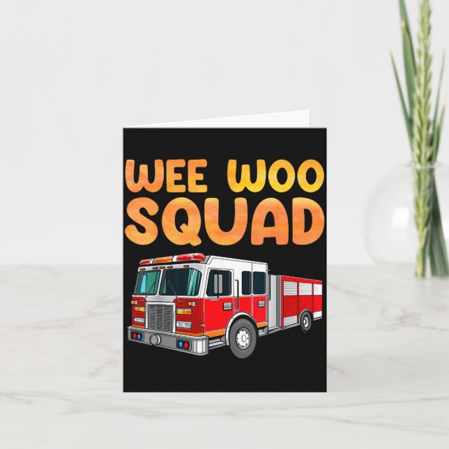 Carte Funny Firefighter Art For Kids Men Women Fireman F (Devant)