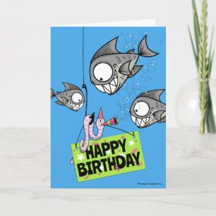 Carte Funny Fishing Themed Birthday Card