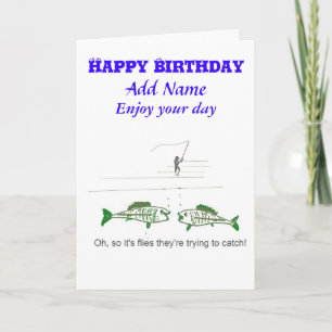 Carte Funny Fly Fishing Birthday
