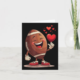 Carte Funny Football tenir Coeur Valentines Conception d