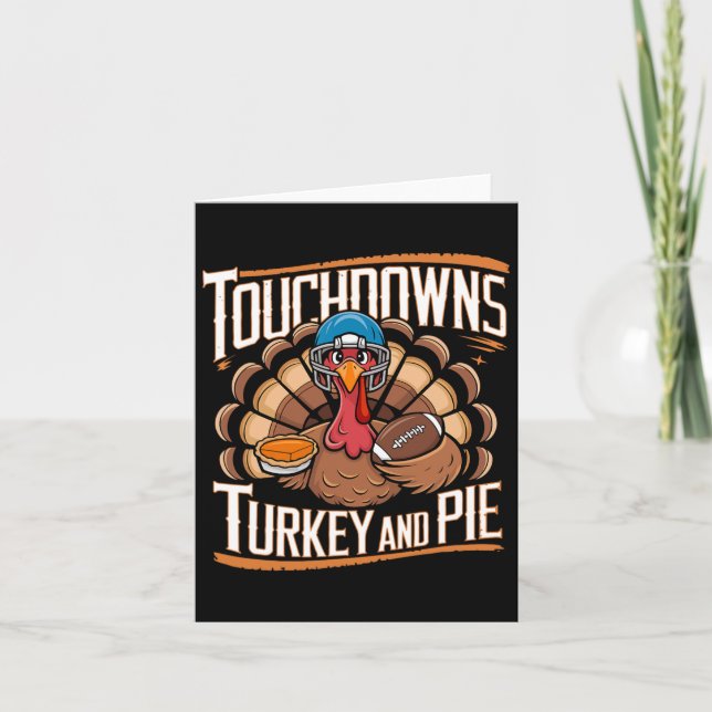 Carte Funny Football Thanksgiving Adults Collection Enfa (Devant)