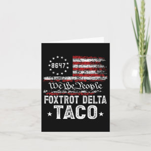 Carte Funny Foxtrot Delta Taco