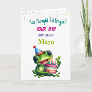 Carte Funny Frog Birthday Card for kids