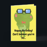 Carte Funny Frog Fils Jaune 30e anniversaire<br><div class="desc">Funny Frog Jaune Fils 30e anniversaire, un design unique fait pour quiconque cherche quelque chose de spécial pour son fils pour son anniversaire. Le design comporte une grenouille amusante à l'avant avec du texte personnalisable que vous pouvez personnaliser, alors n'hésitez pas à la customiser pour faire votre propre invitation d'anniversaire....</div>