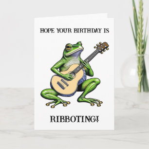 Carte Funny Frog Puns Joyeux Anniversaire