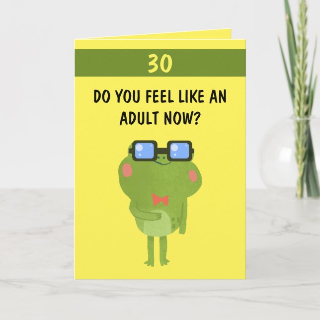 Carte Funny Frog Yellow (Devant)