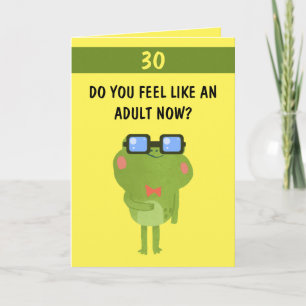 Carte Funny Frog Yellow