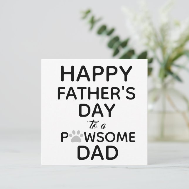 Carte Funny From Dog to Dad Father's Day (Debout devant)