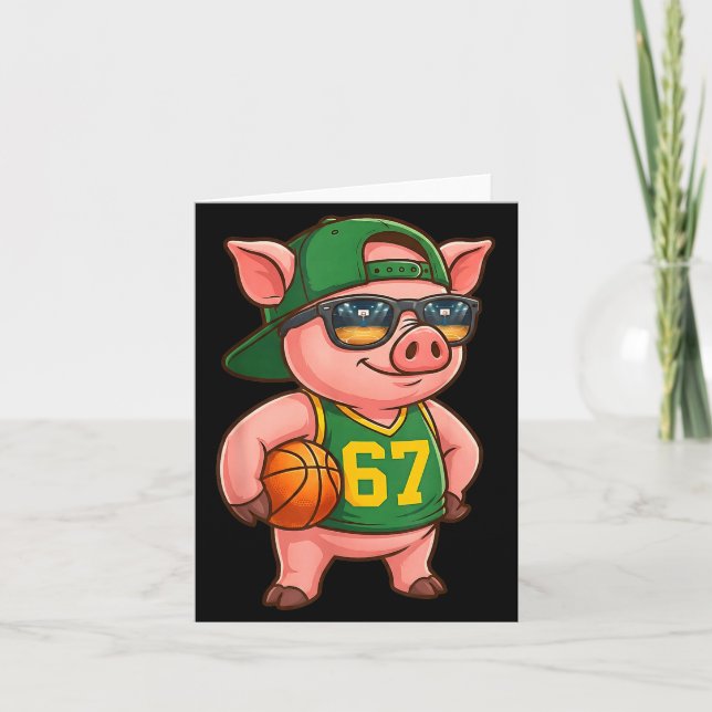 Carte Funny G Basketball 67 Gen Alpha Slang Srts Men Boy (Devant)