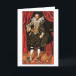 Carte Funny Gay Anniversaire<br><div class="desc">Cette carte d'anniversaire gay provient d'un portrait à l'huile sur toile de Richard Sackville, le 3ème comte de Dorset, réalisé en 1613 par le peintre jacobéen William Larkin (début des années 1580 - 1619). L'inscription humoristique à l'intérieur est "Joyeux anniversaire à un gars de la mode avant". C'est Men in...</div>