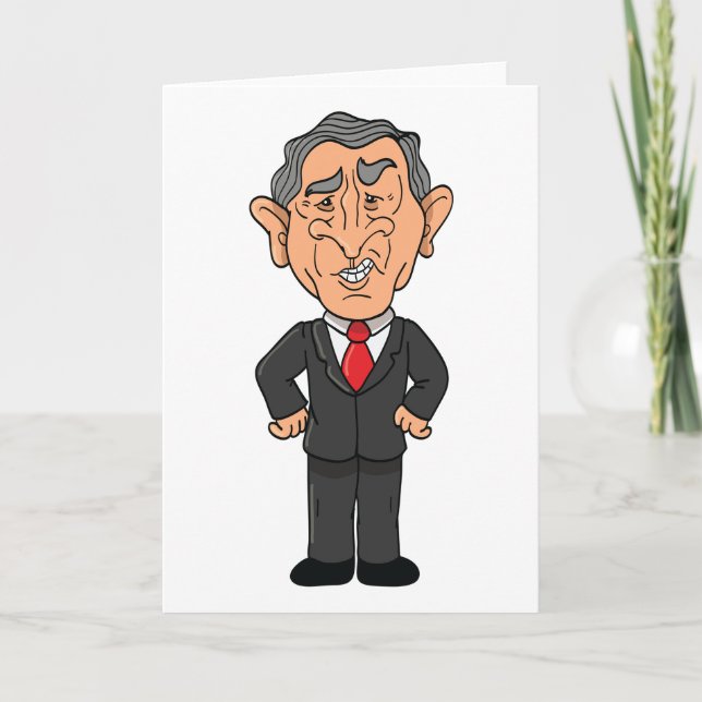 Carte Funny George W Bush Political Caricature (Devant)