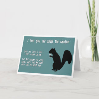 Carte Funny Get Well Card avec écureuil