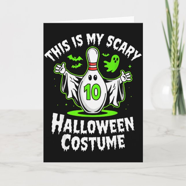 Carte Funny Ghost Bowling League Team Halloween Humor De (Devant)