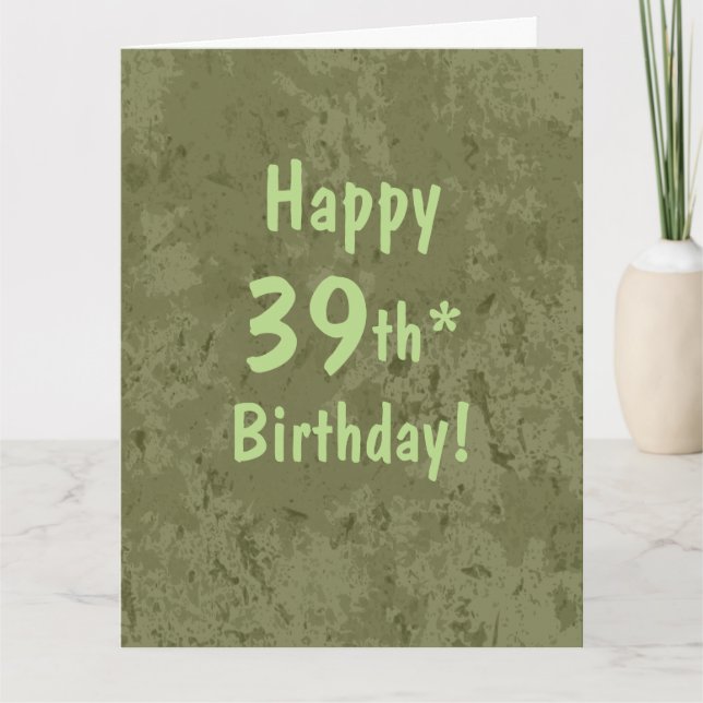 Carte Funny Giant 39th Birthday Card Template Customize (Devant)