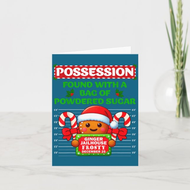 Carte Funny Gingerbread Inmate Christmas Matching Family (Devant)