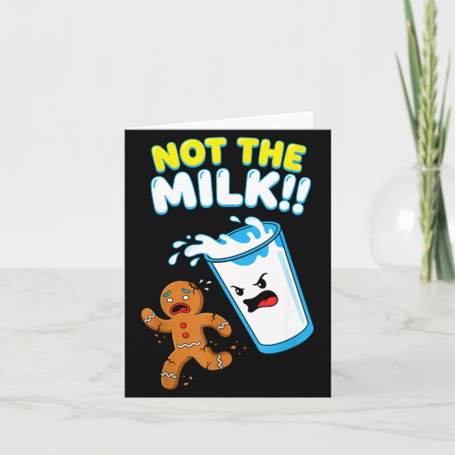 Carte Funny Gingerbread Man Not The Milk Pun Cookies Wom (Devant)