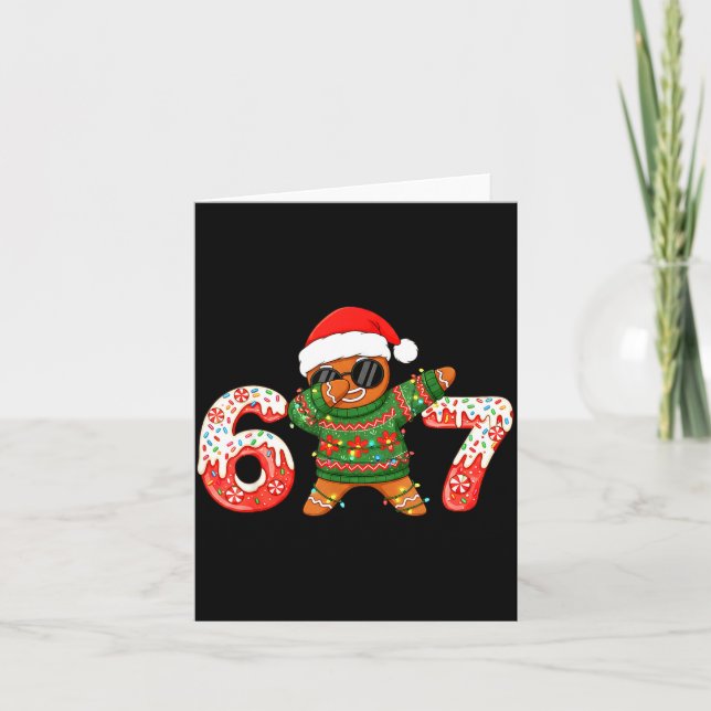 Carte Funny Gingerbread Six Seven 67 Ice Cream Drip Chri (Devant)