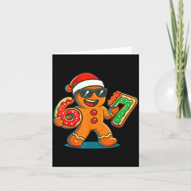 Carte Funny Gingerbread Six Seven 67 Ice Cream Drip Chri (Devant)