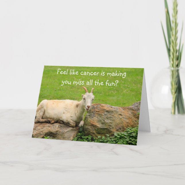 Carte Funny Goats Cancer Support Card (Devant)