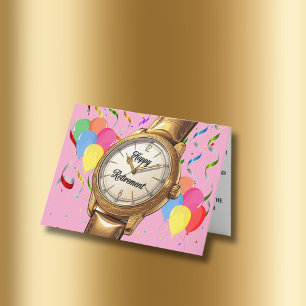 Carte Funny Gold Watch fête sa retraite