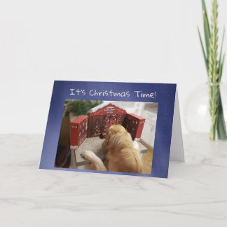 Carte Funny Golden Retriever avec Traitements Calendrier
