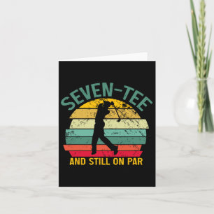 Carte Funny Golf 70e Anniversaire Rétro Sept-T Et Toujou
