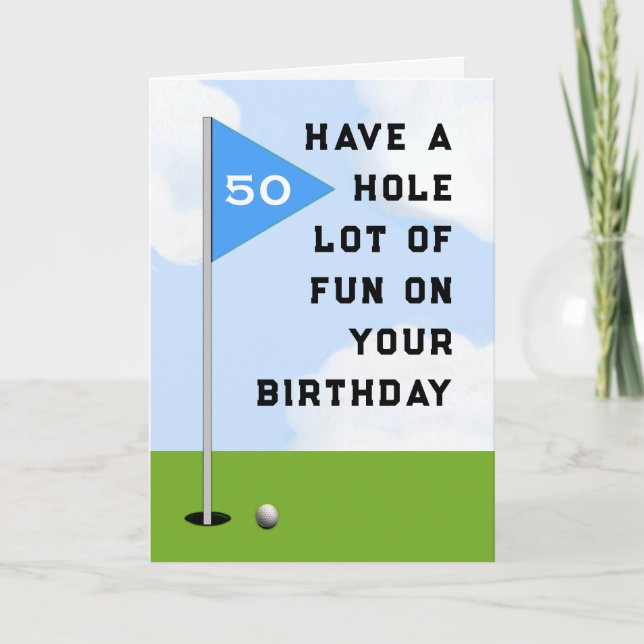 Carte Funny Golf Anniversaire (Devant)