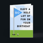 Carte Funny Golf Anniversaire<br><div class="desc">Carte d'anniversaire de golf créative pour golfeur. Pour personnaliser le texte de modification pour ajouter le nom et l'âge ou une autre personnaliser.</div>