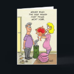 Carte Funny Golf Birthday<br><div class="desc">This cartoon greeting card is perfect for the golf lover with a young family. Joyeux anniversaire !</div>