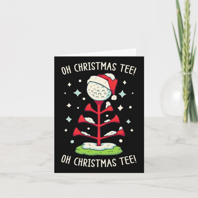 Carte Funny Golf Chemise de Noël Oh Christmas Tee Funny (Devant)