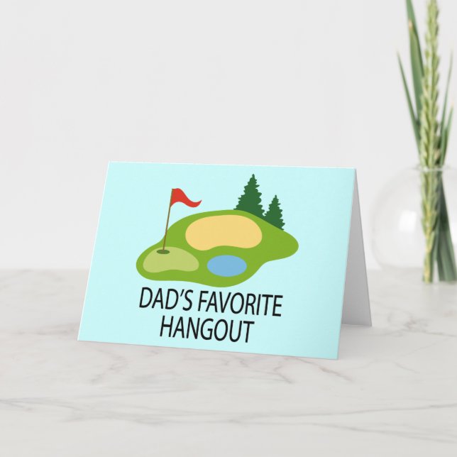 Carte Funny Golf Golf Golf Golf Course Cadeau papa's Han (Devant)
