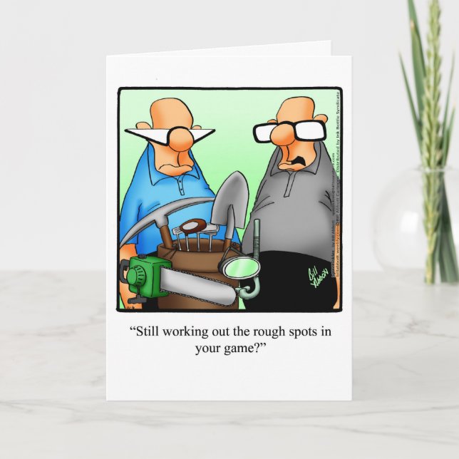 Carte Funny Golf Hummor Birthday Greeting Card (Devant)